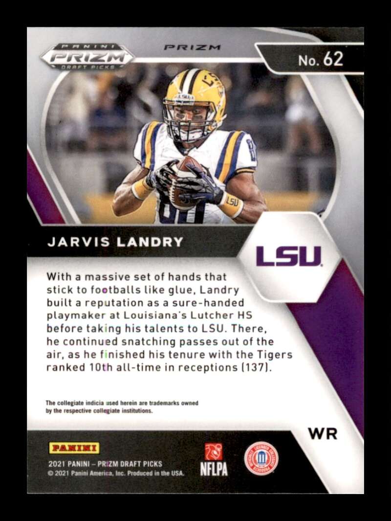 Load image into Gallery viewer, 2021 Panini Prizm Draft Red White Blue Prizm Jarvis Landry #62 Parallel SP Image 2
