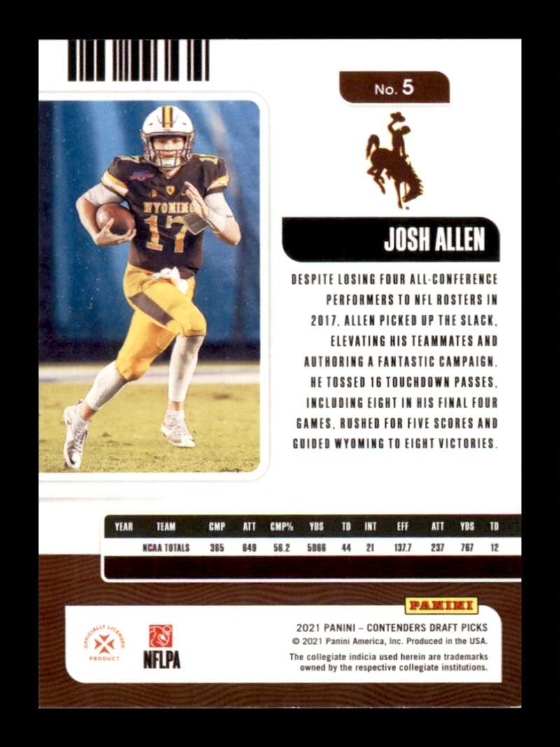 Load image into Gallery viewer, 2021 Panini Contenders Draft Josh Allen #5 Image 2
