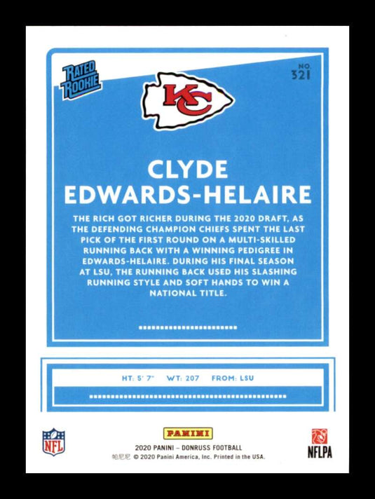 2020 Donruss Clyde Edwards-Helaire 