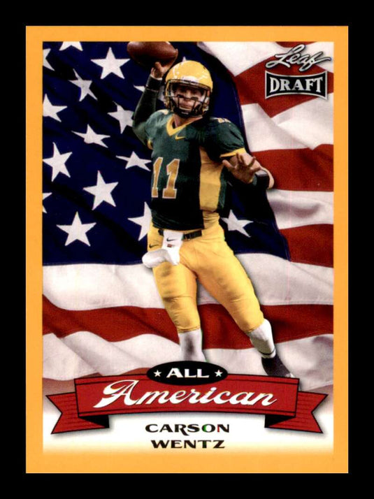 2016 Leaf Draft All American Gold Carson Wentz 