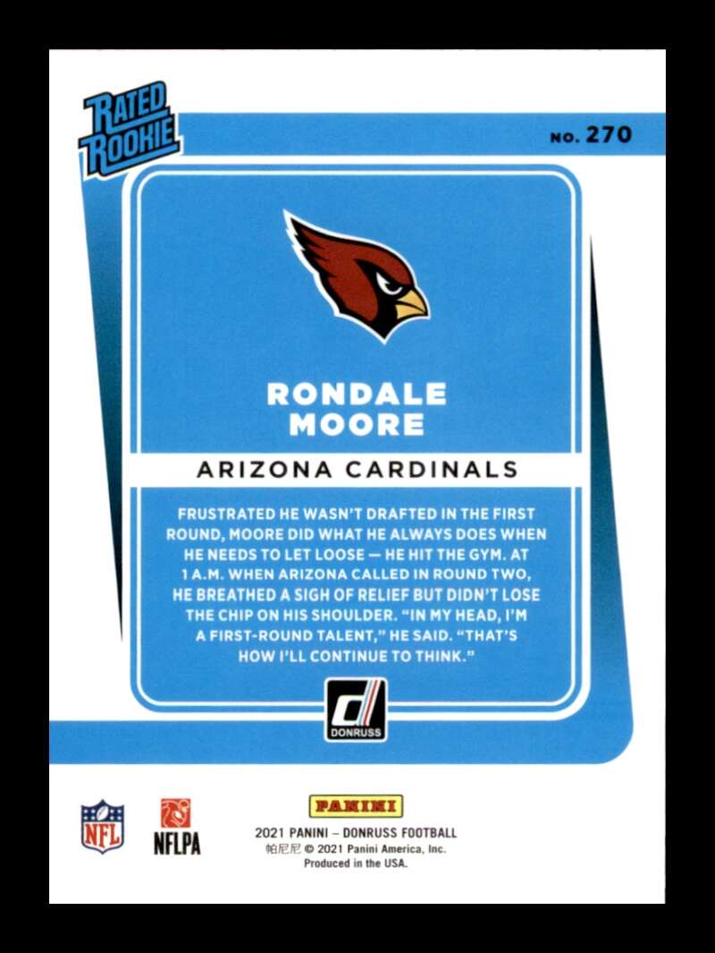 Load image into Gallery viewer, 2021 Donruss Rondale Moore #270 Rookie RC Image 2
