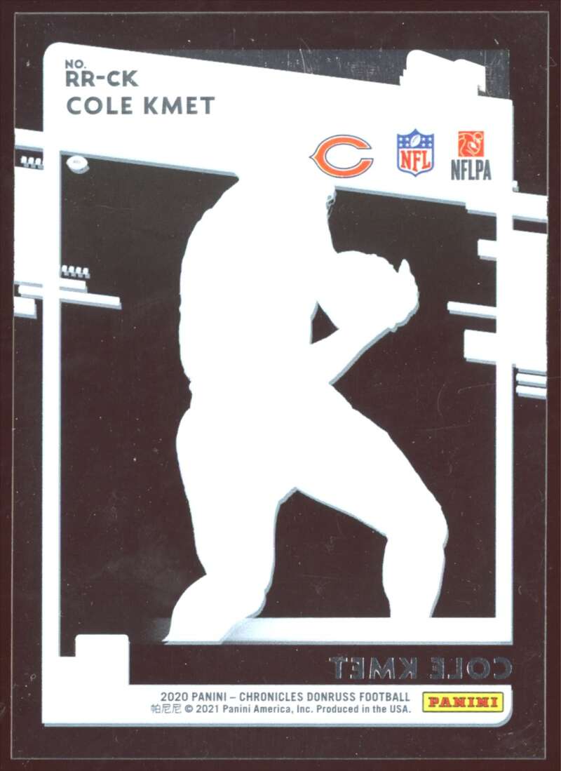 Load image into Gallery viewer, 2020 Panini Clearly Donruss Rated Rookie Cole Kmet #RR-CK Rookie RC Image 2
