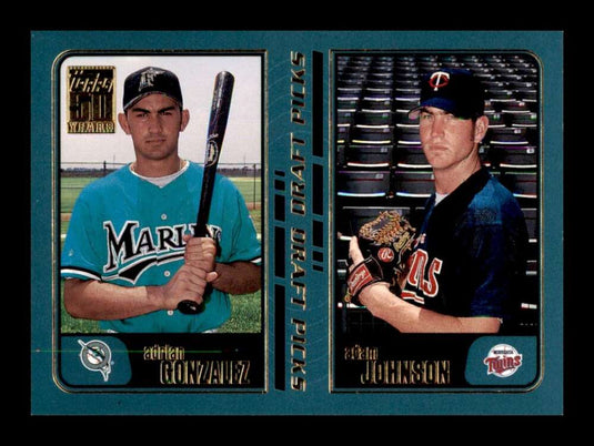 2001 Topps Adrian Gonzalez Adam Johnson