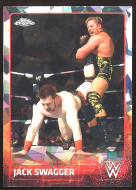 2015 Topps Chrome WWE Atomic Refractor Jack Swagger 