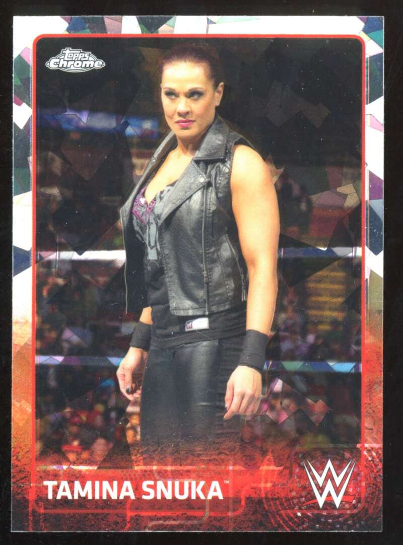 Load image into Gallery viewer, 2015 Topps Chrome WWE Atomic Refractor Tamina Snuka #69 Image 1
