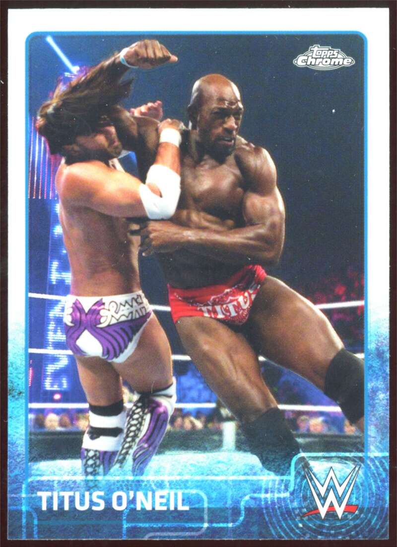 Load image into Gallery viewer, 2015 Topps Chrome WWE Refractor Titus O&#39;Neil #70 Image 1
