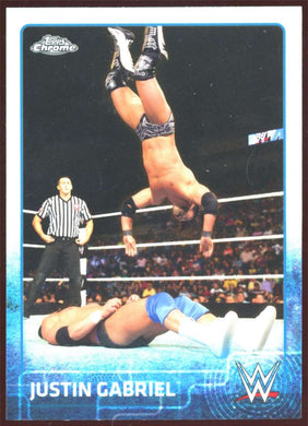 2015 Topps Chrome WWE Refractor Justin Gabriel 