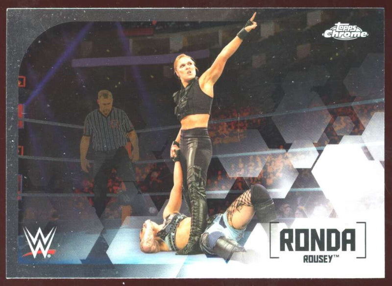 Load image into Gallery viewer, 2020 Topps Chrome WWE Ronda Rousey #51 Image 1
