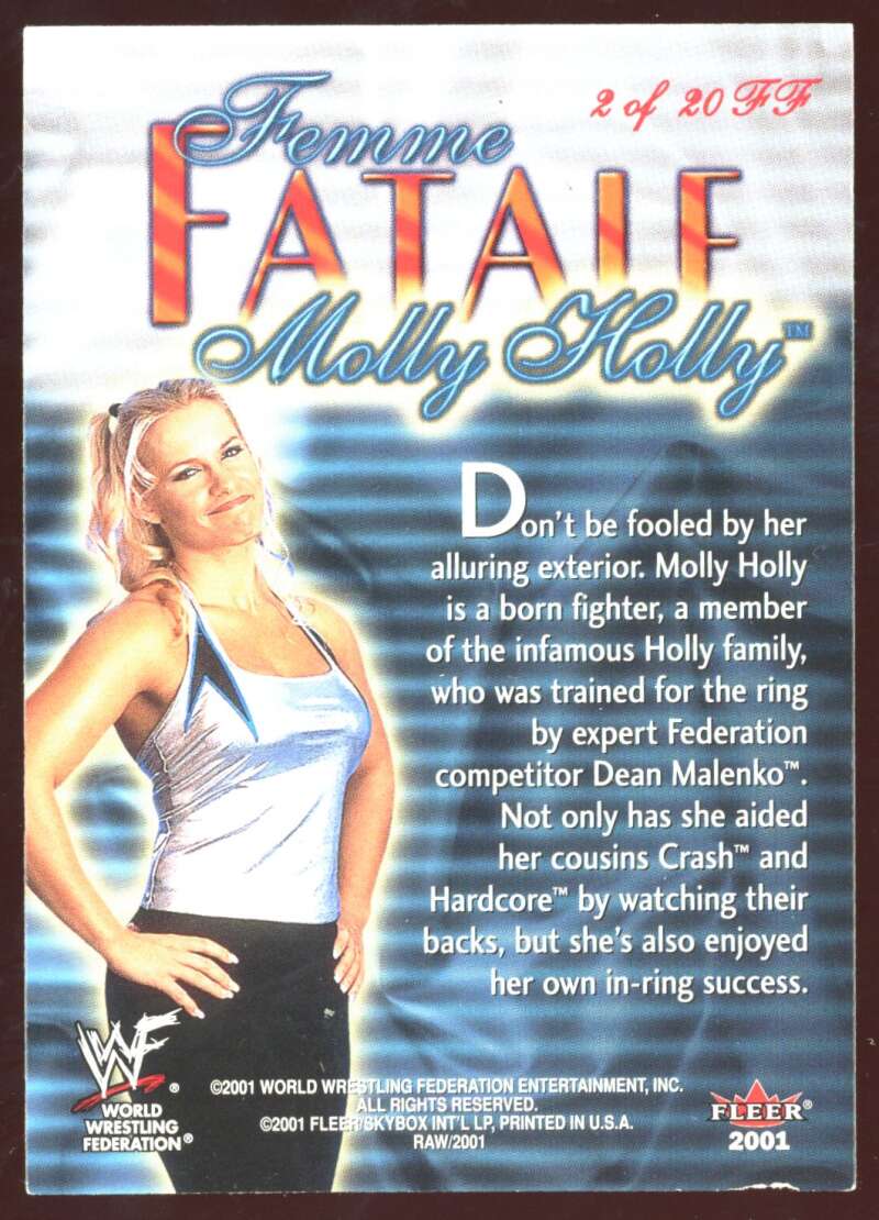 Load image into Gallery viewer, 2001 Fleer WWF Raw is War Femme Fatale Molly Holly #2 Image 2
