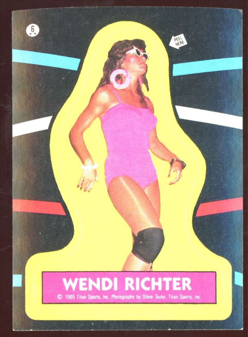 Load image into Gallery viewer, 1985 Topps WWF Sticker Wendi Richter #6 Set Break Image 1
