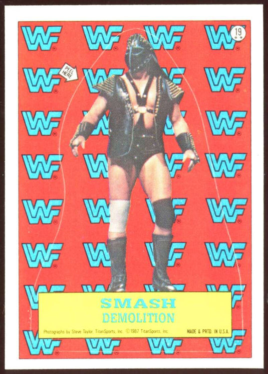 1987 Topps WWF Sticker Smash Demolition 