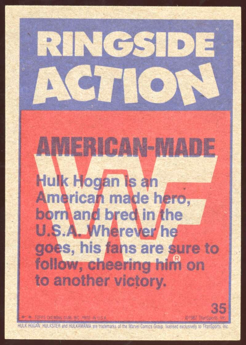 Load image into Gallery viewer, 1987 Topps WWF American Made Hiulk Hogan #35 Set Break Image 2

