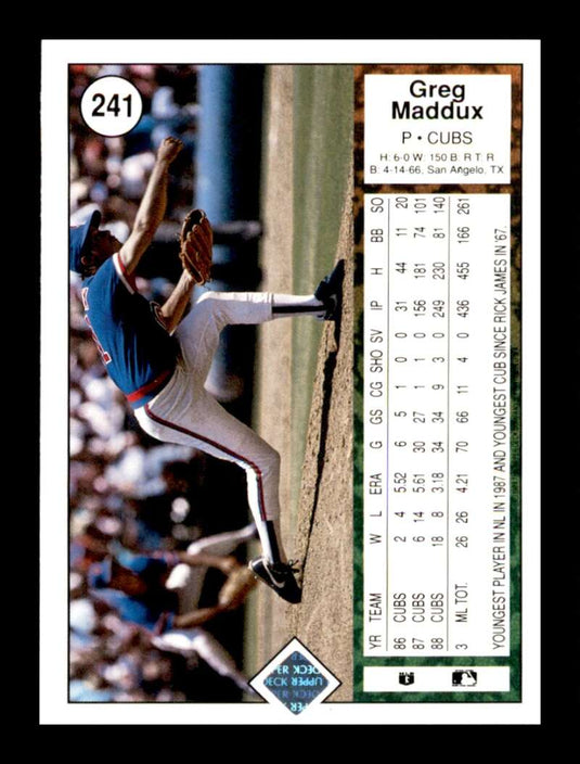 1989 Upper Deck Greg Maddux 