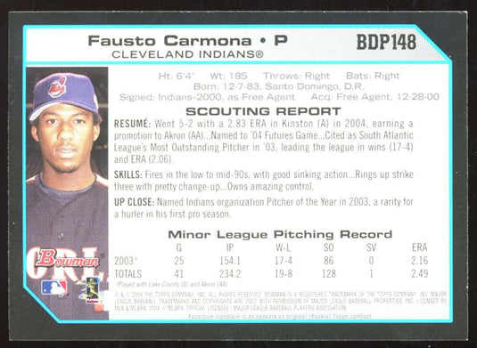 2004 Bowman Draft Fausto Carmona 