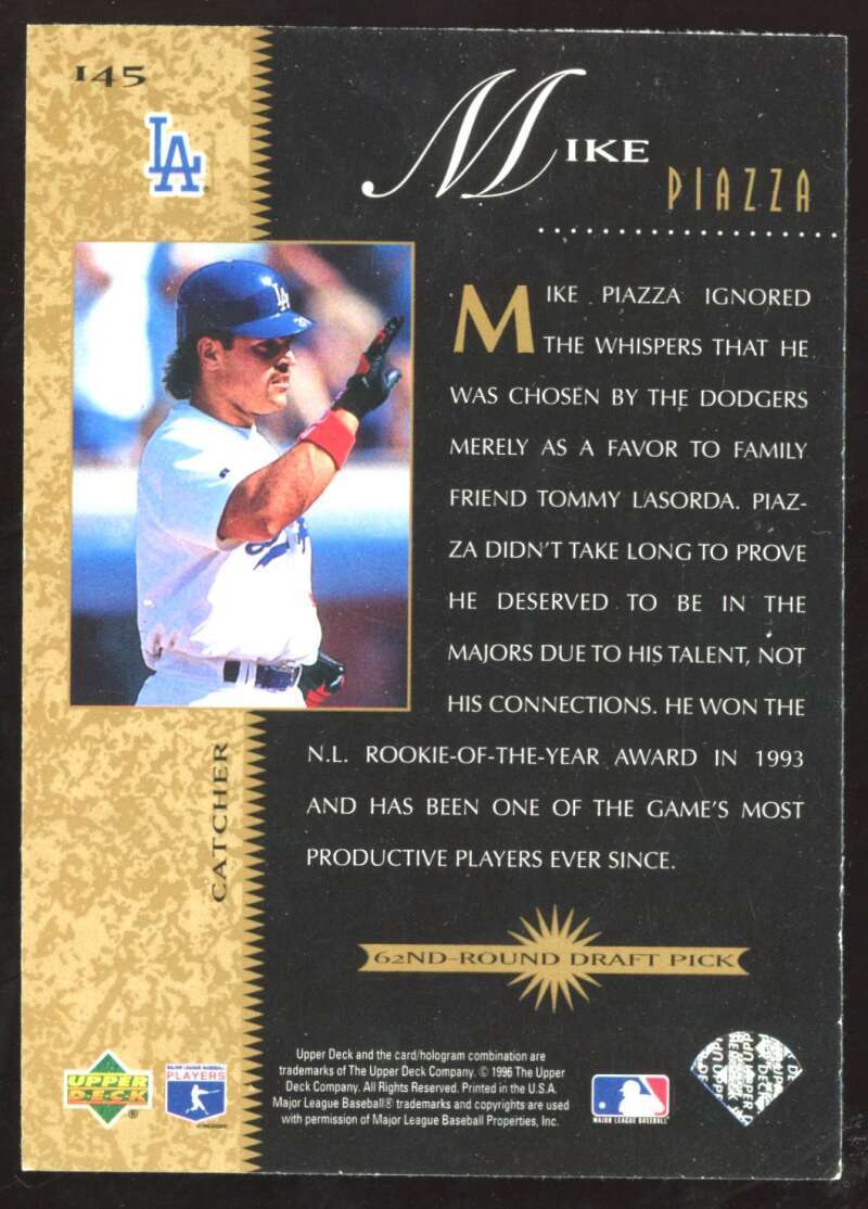 Load image into Gallery viewer, 1996 Upper Deck Mike Piazza #145 Image 2
