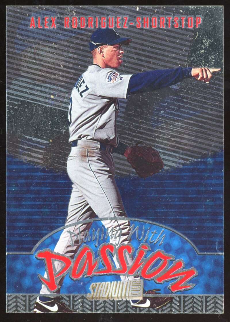 Load image into Gallery viewer, 1998 Topps Stadium Club Playing With Passion Alex Rodriguez #P7 Image 1
