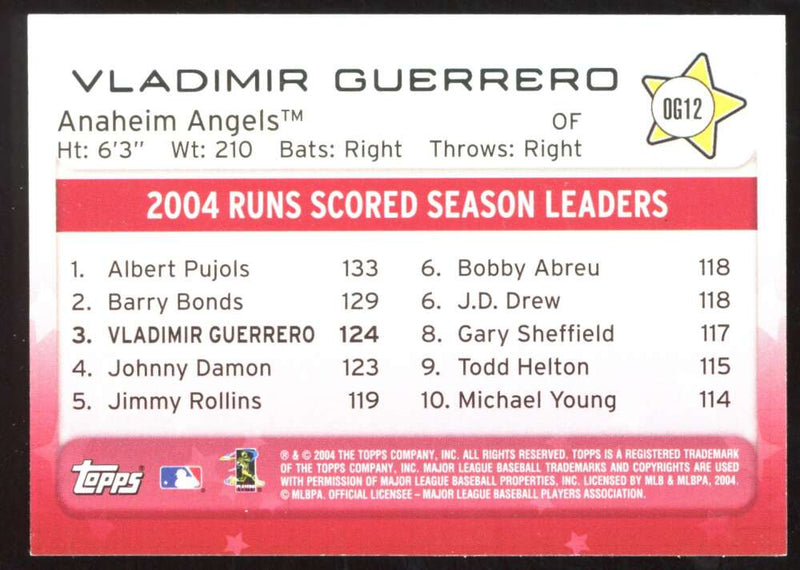 Load image into Gallery viewer, 2005 Topps Own The Game Vladimir Guerrero #OG12 Image 2
