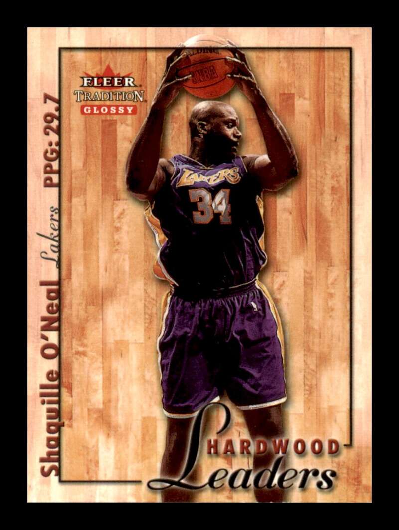 Load image into Gallery viewer, 2000-01 Fleer Tradition Glossy Hardwood Leaders Shaquille O&#39;Neal #11 Image 1

