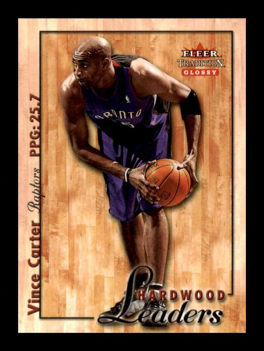 2000-01 Fleer Tradition Glossy Hardwood Leaders Vince Carter