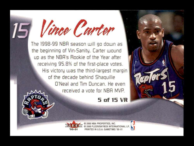 Load image into Gallery viewer, 2000-01 Fleer Game Time Vince And The Revolution Vince Carter #5 Image 2
