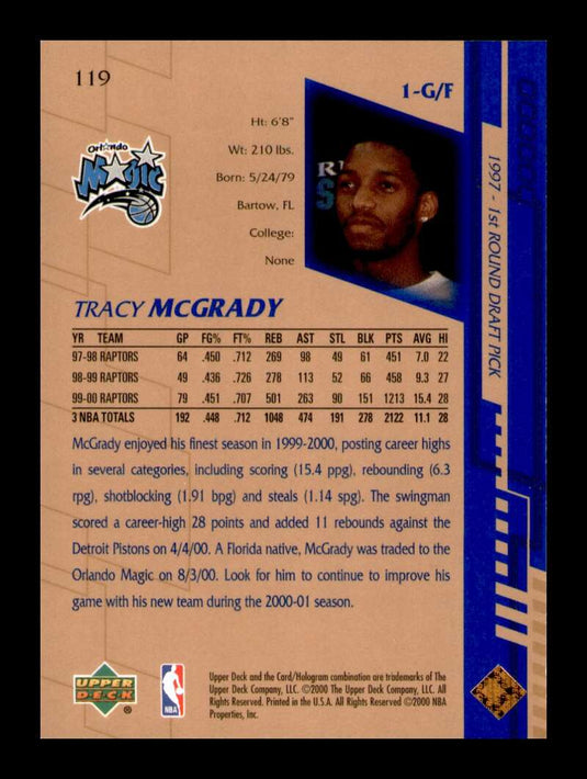 2000-01 Upper Deck Tracy McGrady 