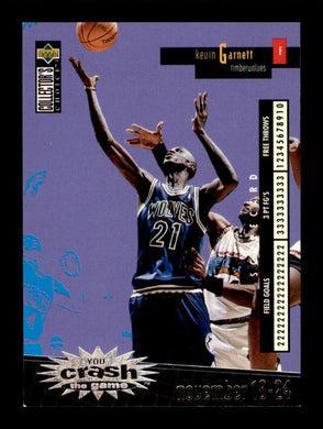 1996-97 Upper Deck Collector's Choice Crash The Game Kevin Garnett 