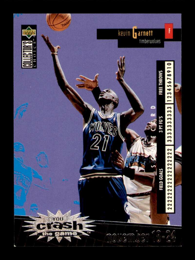 Load image into Gallery viewer, 1996-97 Upper Deck Collector&#39;s Choice Crash The Game Kevin Garnett #C16 Image 1
