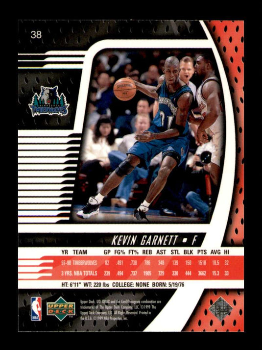 1999-00 Upper Deck Ionix Kevin Garnett 