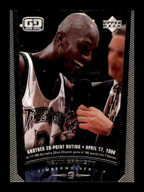 1998-99 Upper Deck Game Dated Kevin Garnett 