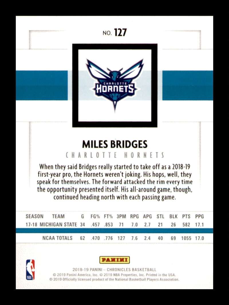 Load image into Gallery viewer, 2018-19 Panini Chronicles Miles Bridges #127 Rookie RC Image 2
