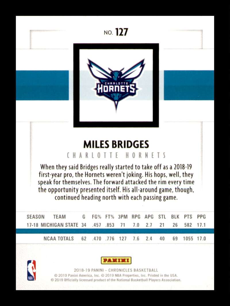 Load image into Gallery viewer, 2018-19 Panini Chronicles Miles Bridges #127 Rookie RC Image 2
