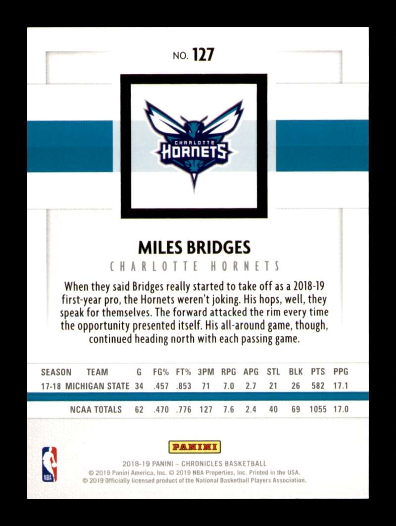 Load image into Gallery viewer, 2018-19 Panini Chronicles Miles Bridges #127 Rookie RC Image 2
