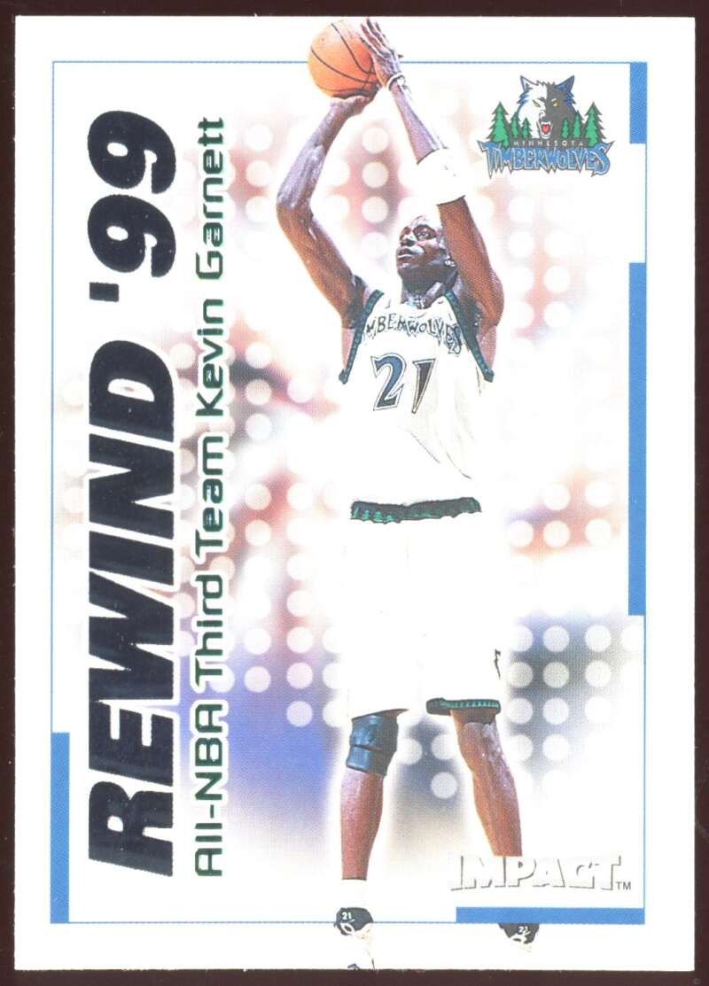 Load image into Gallery viewer, 1999-00 Skybox Impact Rewind 99 Kevin Garnett #25RN Image 1
