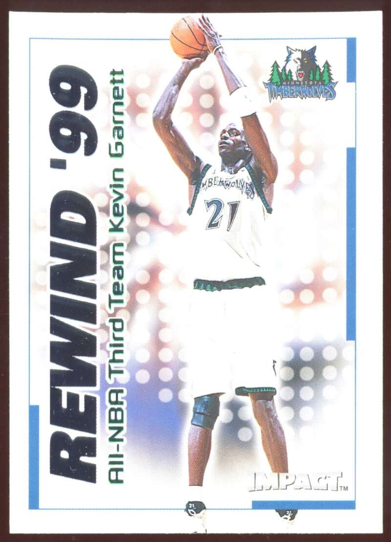 Load image into Gallery viewer, 2000-01 Skybox Impact Rewind 99 Kevin Garnett #25RN Image 1
