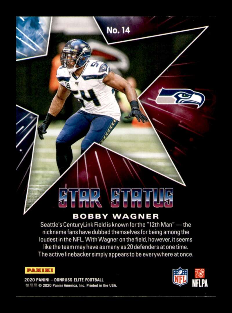 Load image into Gallery viewer, 2020 Donruss Elite Star Status Green Bobby Wagner #14 Image 2
