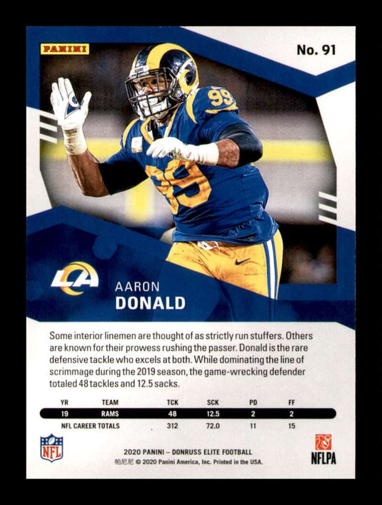 2020 Donruss Elite Green Aaron Donald 