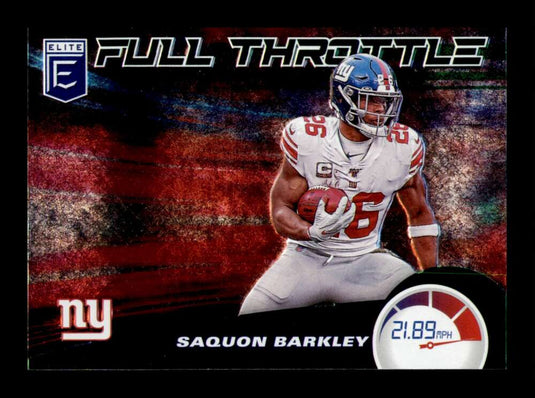 2020 Donruss Elite Full Throttle Green Saquon Barkley