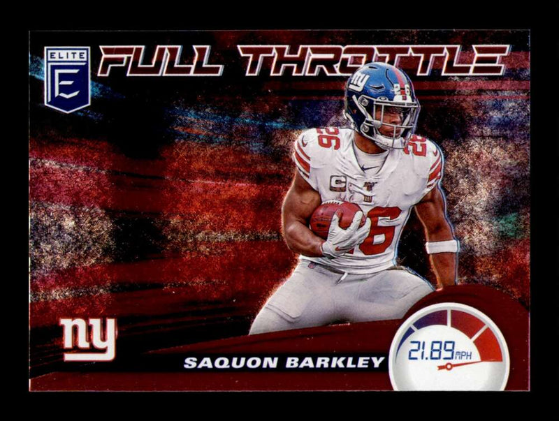 Load image into Gallery viewer, 2020 Donruss Elite Full Throttle Pink Saquon Barkley #6 Image 1
