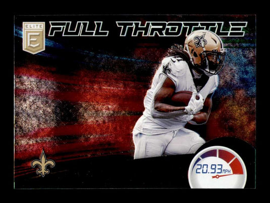 2020 Donruss Elite Full Throttle Green Alvin Kamara