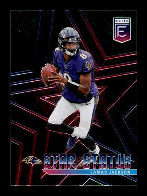 2020 Donruss Elite Star Status Green Lamar Jackson 