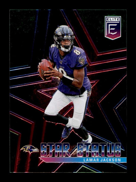 2020 Donruss Elite Star Status Green Lamar Jackson