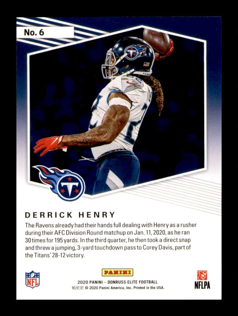 Load image into Gallery viewer, 2020 Donruss Elite Dual Threats Green Derrick Henry #6 Tennessee Titans Image 2
