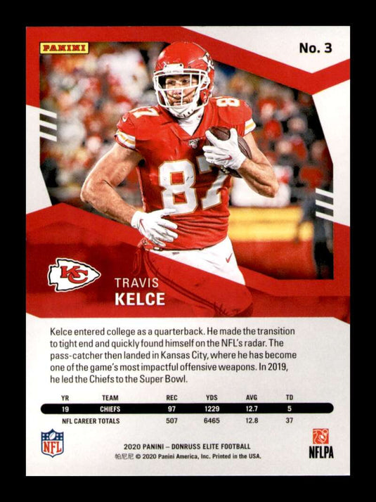 2020 Donruss Elite Pink Travis Kelce