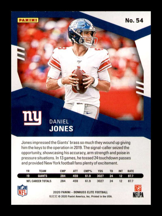 2020 Donruss Elite Pink Daniel Jones