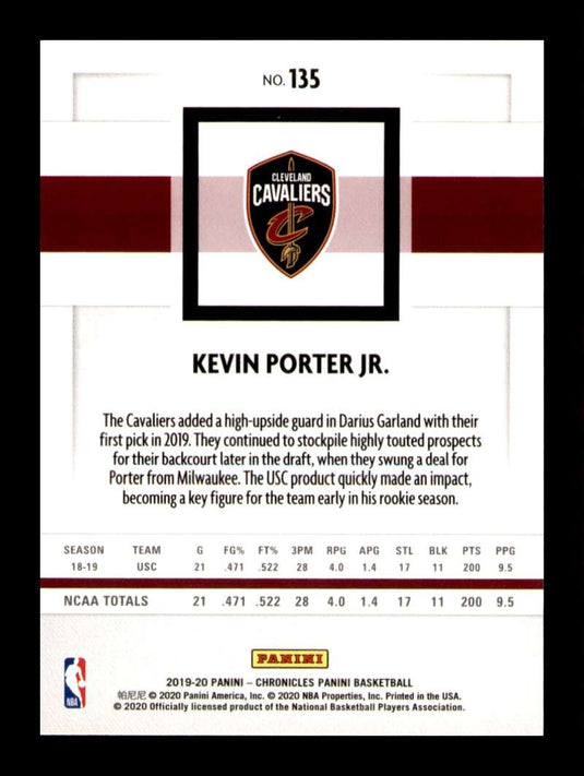 2019-20 Panini Chronicles Kevin Porter Jr. 