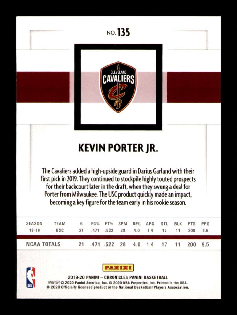 Load image into Gallery viewer, 2019-20 Panini Chronicles Kevin Porter Jr. #135 Rookie RC Image 2
