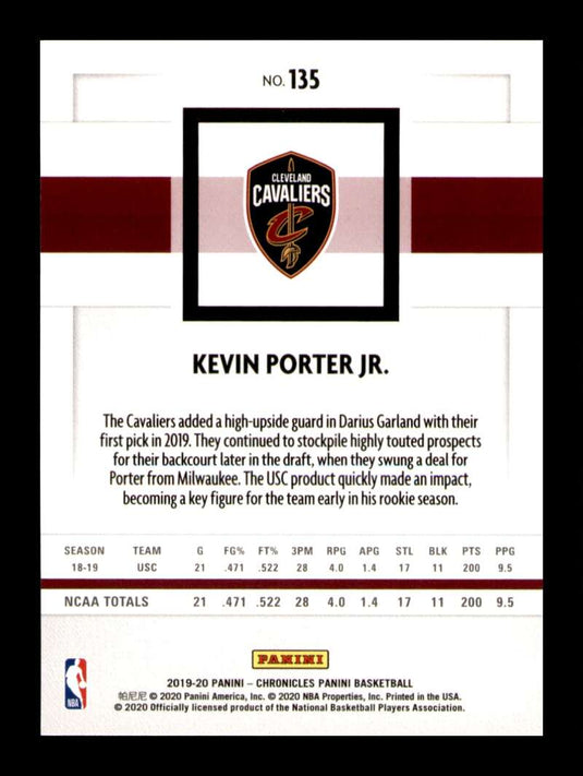 2019-20 Panini Chronicles Kevin Porter Jr.