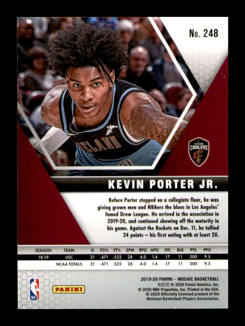 Load image into Gallery viewer, 2019-20 Panini Mosaic Kevin Porter Jr. #248 Rookie RC Image 2
