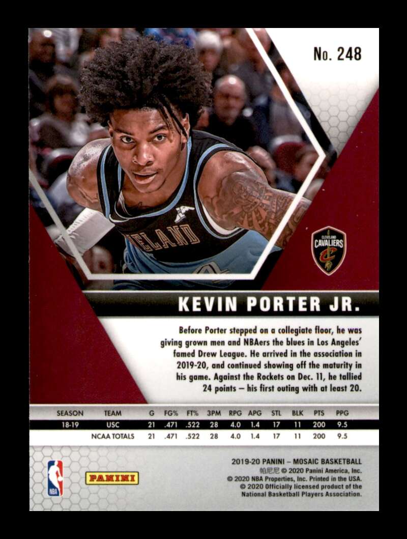 Load image into Gallery viewer, 2019-20 Panini Mosaic Kevin Porter Jr. #248 Rookie RC Image 2
