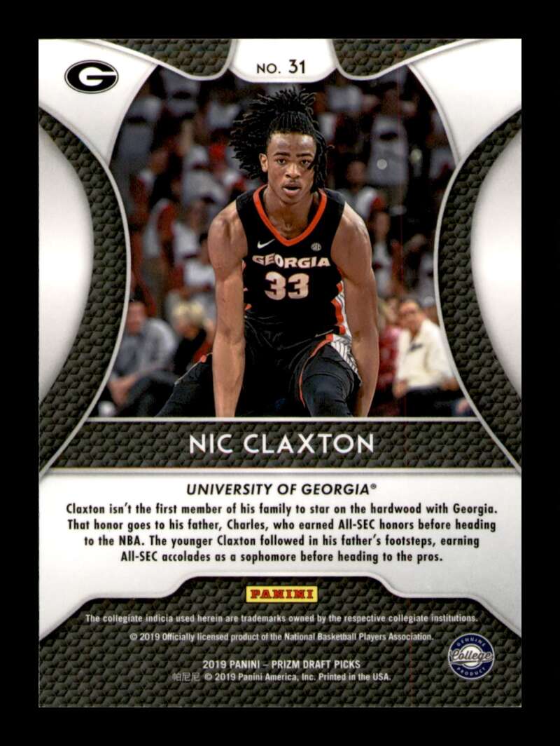 Load image into Gallery viewer, 2019-20 Panini Prizm Draft Nicolas Claxton #31 Rookie RC Image 2
